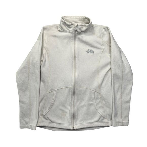 The North Face Women's White Full Zip Fleece Jacket - Picture 1 of 11